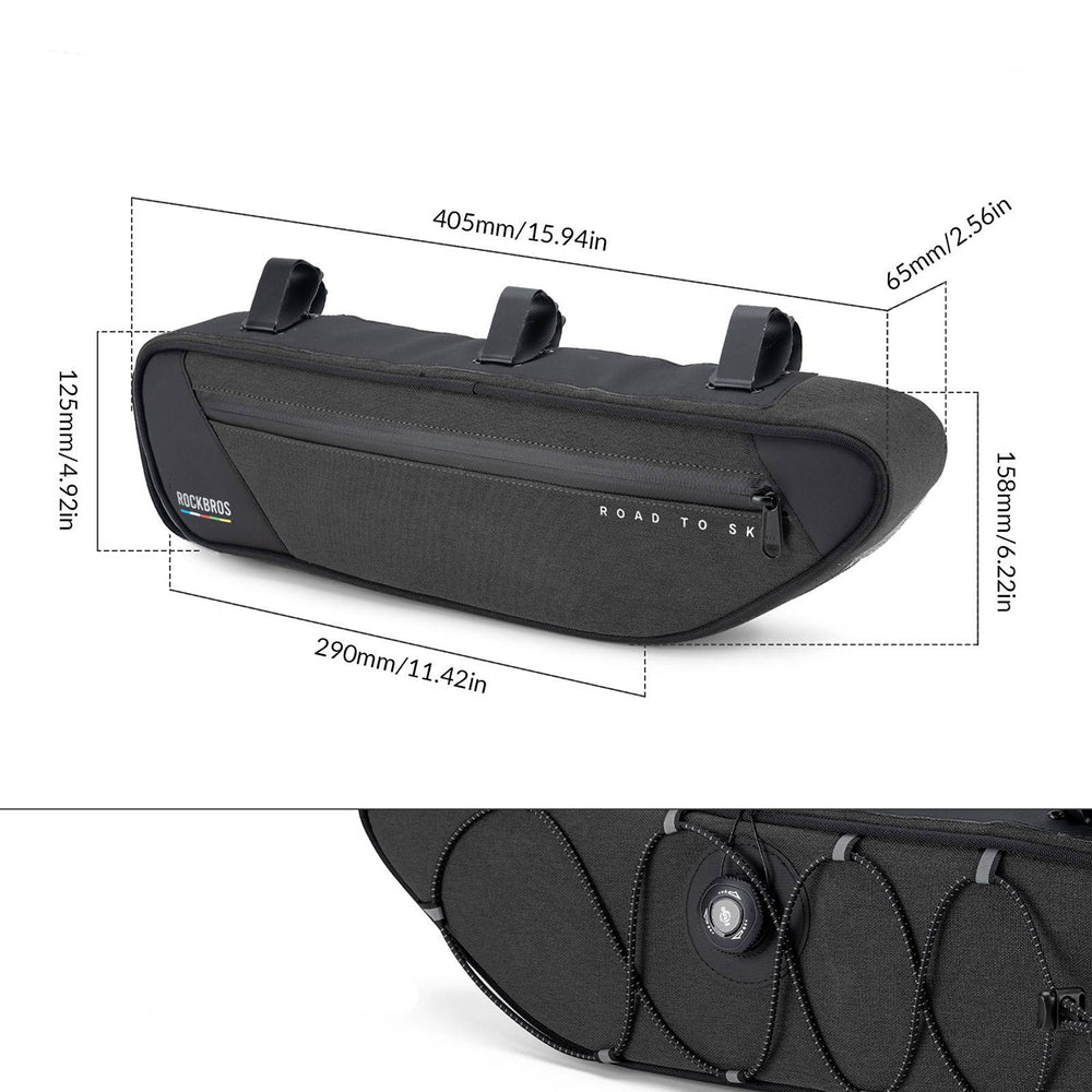 Rockbros TL003 ROAD TO SKY 2L Frame Bag Waterproof - Black