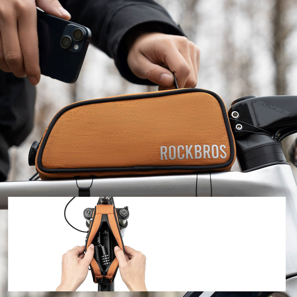 Rockbros TL004 ROAD TO SKY 0.7 l waterproof frame bag - orange