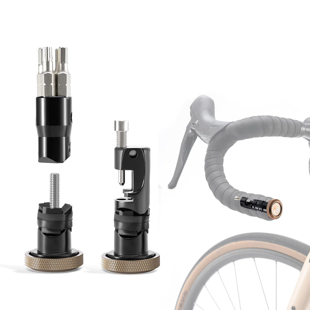 Rockbros ROAD TO SKY VK-KC10 6-in-1 Håndtag-monteret cykel Multitool - Brunt