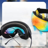 Rockbros SP284 Kids Ski Goggles Anti-Fog with UV Filter Gray Lens with Red Mirror - Black