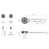 Rockbros FK-307T Titanium Alloy Bike Computer Mount - Titanium