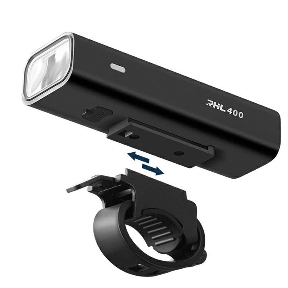Rockbros RHL400 Front Bike Light 400lm USB-C - Black
