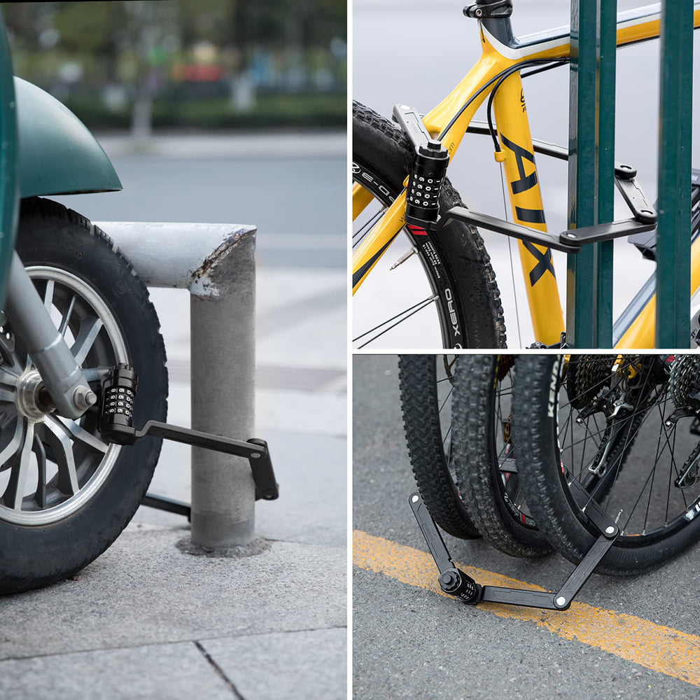 Rockbros LFCXR0085 Folding Bike Lock with Combination - Black