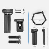 Rockbros LFCXR0085 Folding Bike Lock with Combination - Black