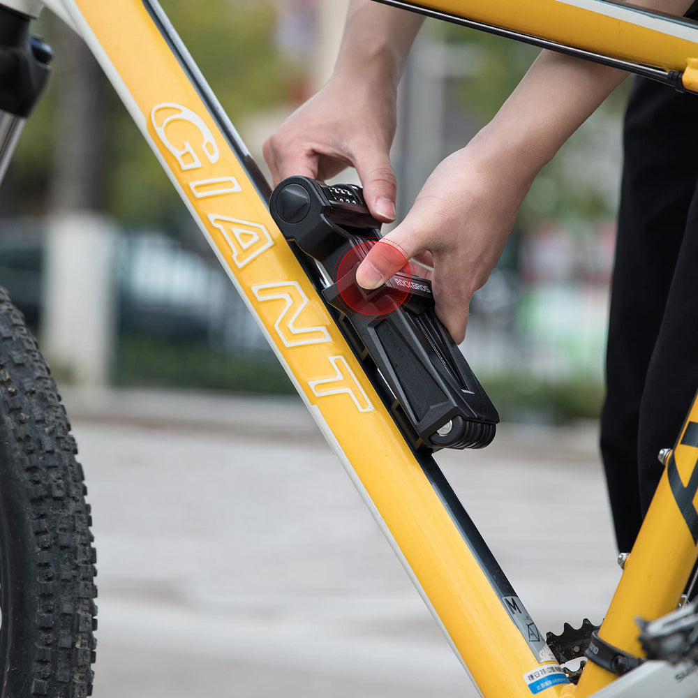 Rockbros LFCXR0085 Folding Bike Lock with Combination - Black
