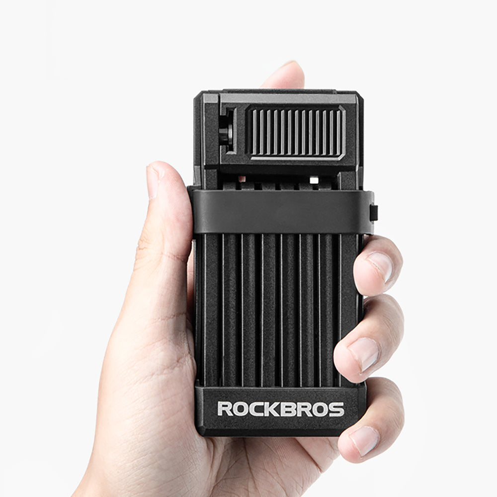Rockbros LKXR2010 Folding Bike Lock with Key - Black