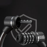 Rockbros 87639-4 bicycle lock with code and steel cable - black