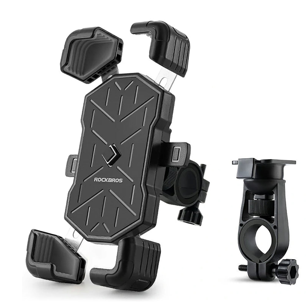 Rockbros HW-117 Handlebar Clamp Phone Holder - Black and Gray