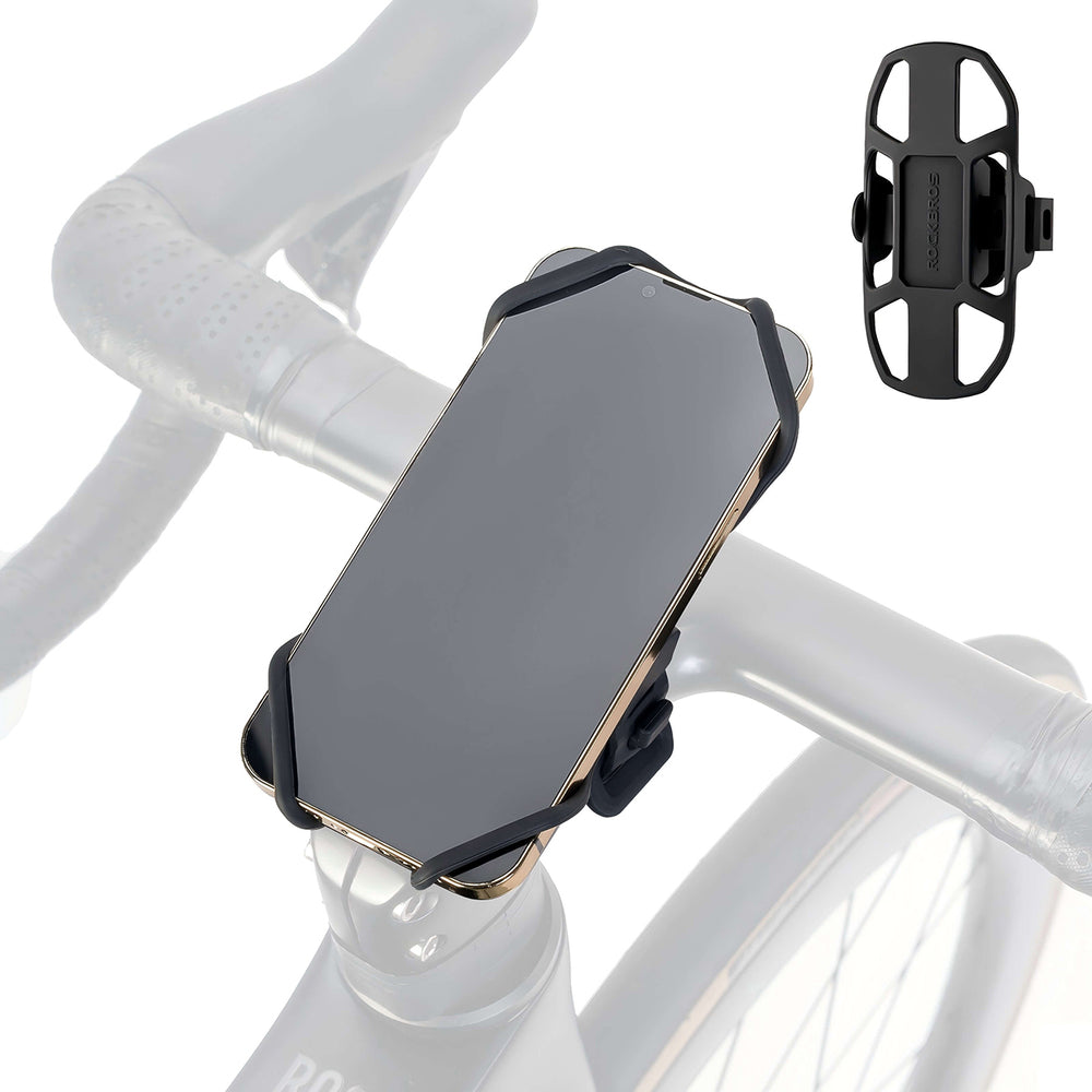Rockbros 250015001 silicone clamp phone holder - black