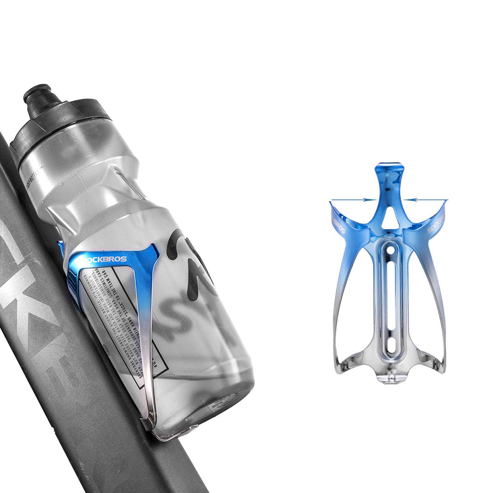 Rockbros RKL02 Aluminum Bottle Cage - Blue and Silver
