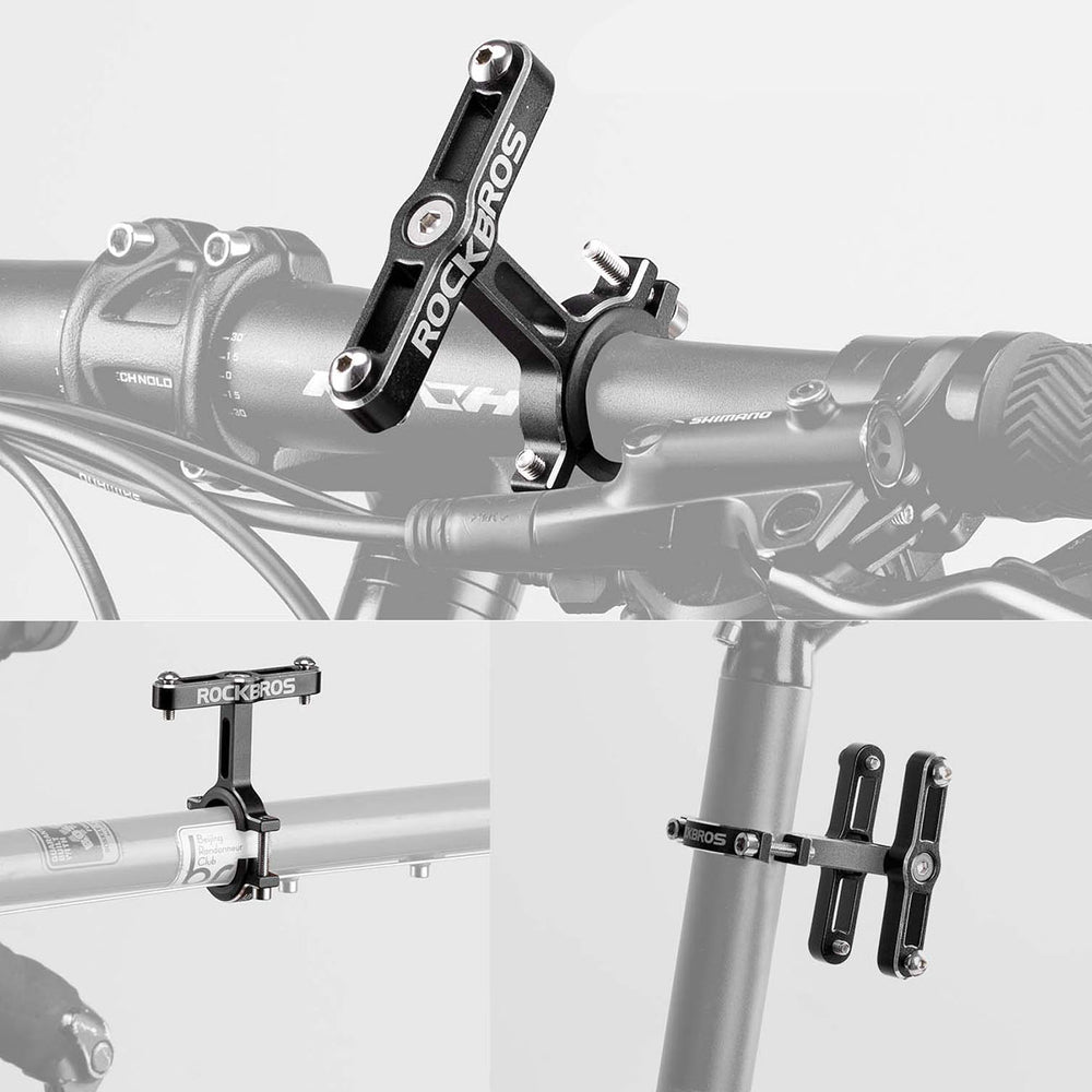 Rockbros KS-415 Aluminum Adjustable Bottle Cage Adapter - Black