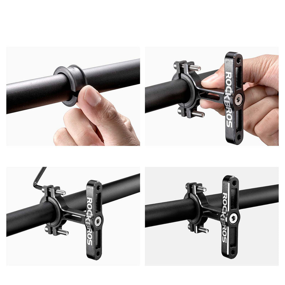 Rockbros KS-415 Aluminum Adjustable Bottle Cage Adapter - Black