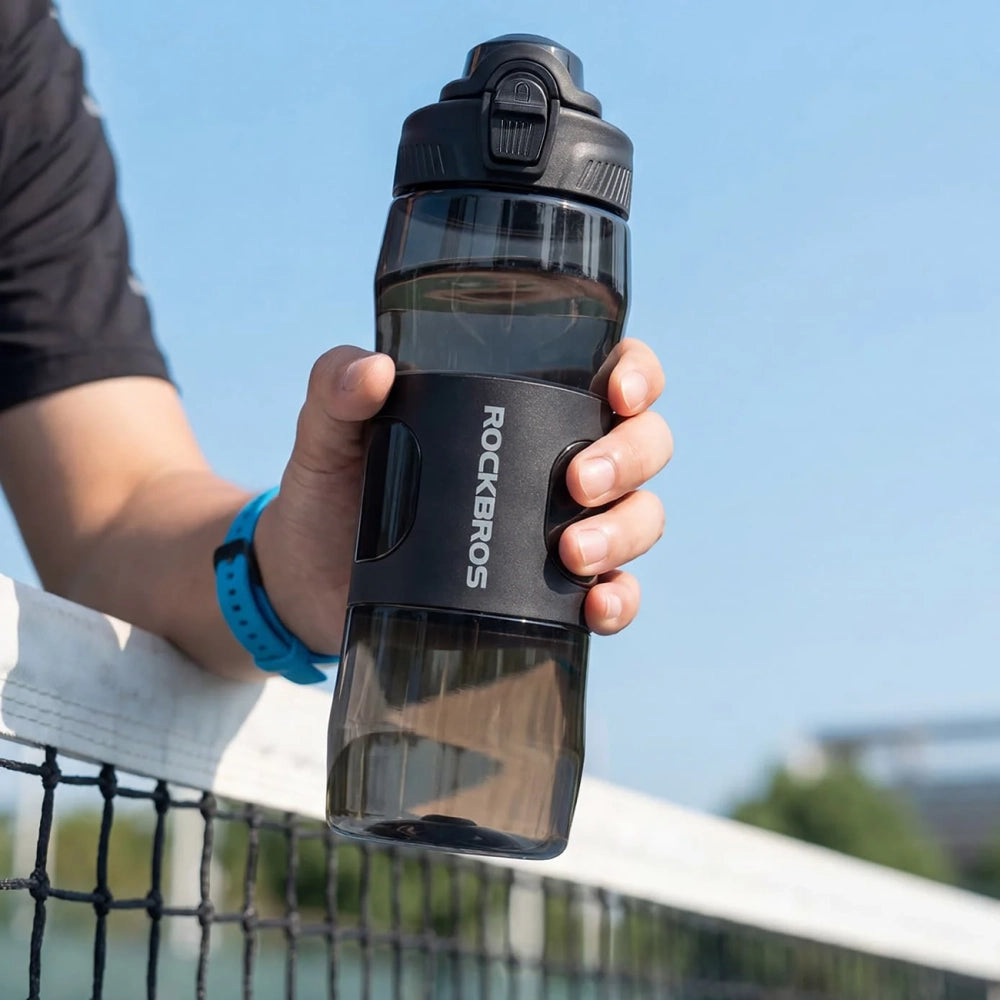 Rockbros S550H-1 700 ml Thermal Bottle with Magnetic Holder and Mounting Strap - Black