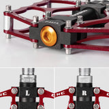Rockbros JT201012LR 2010-12L Aluminum Platform Bicycle Pedals - Red