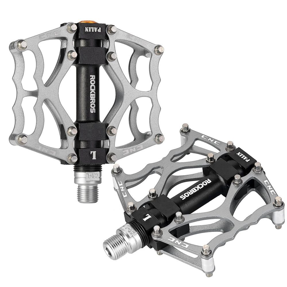 Rockbros JT201012LS 2010-12L Aluminum Platform Bicycle Pedals - Silver
