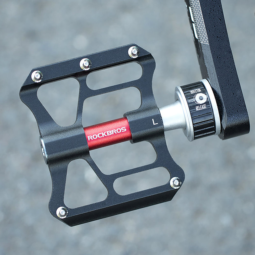 Rockbros K3462F-BK Detachable Quick Release Bicycle Pedals - Black