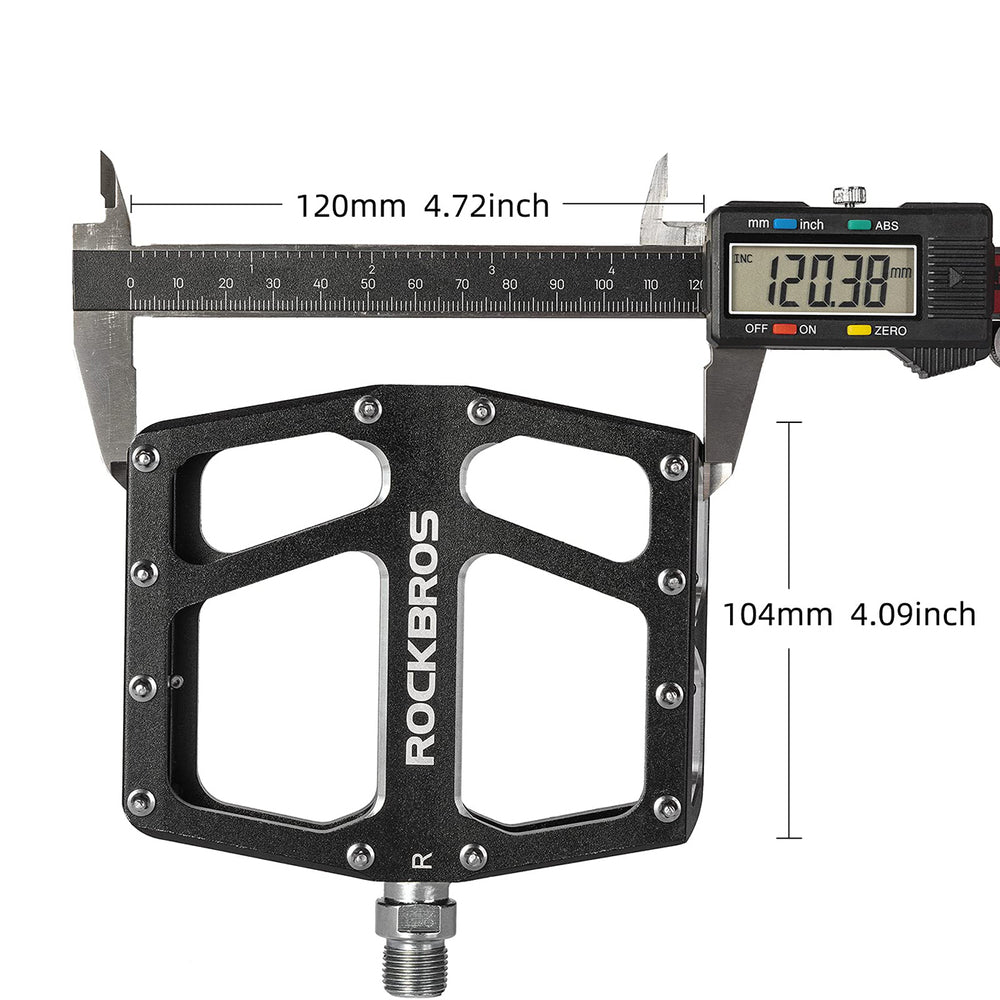 Rockbros K399-BK Wide Platform Bicycle Pedals - Black