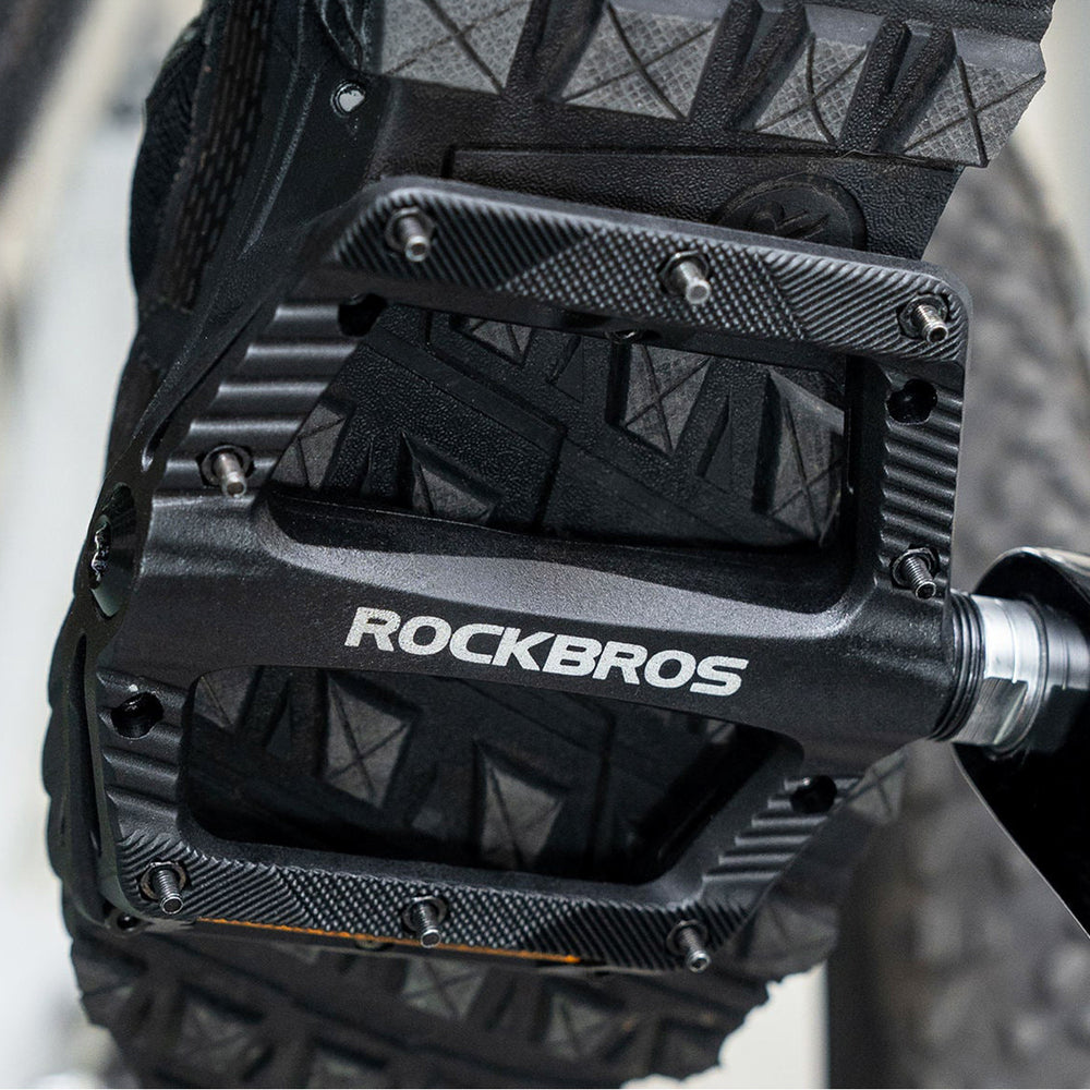 Rockbros BP2501 Reflective Nylon Bicycle Pedals - Black
