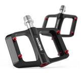 Rockbros BP2603 Platform Bicycle Pedals with Titanium Axle and Magnesium Alloy Bearings - Black