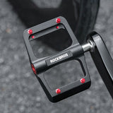 Rockbros BP2603 Platform Bicycle Pedals with Titanium Axle and Magnesium Alloy Bearings - Black