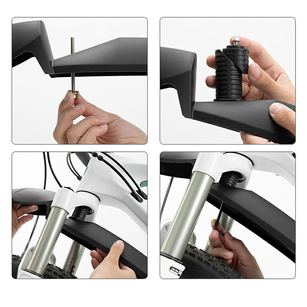 Rockbros FK-870 bicycle fenders with quick-release system, adjustable - black