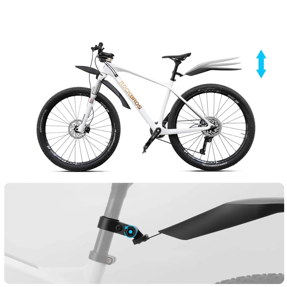 Rockbros FK-880 front and rear bicycle fenders for 24" bikes - black