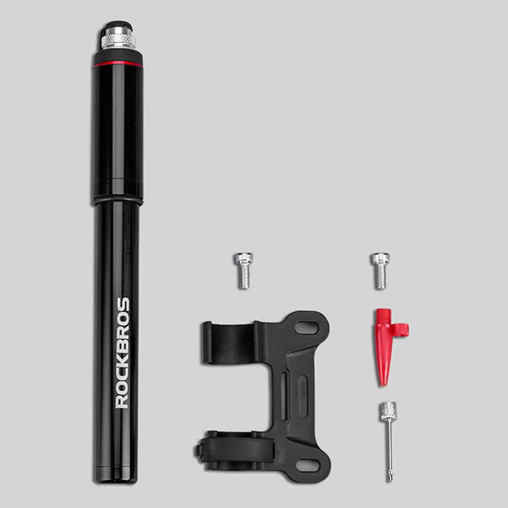 Rockbros SMART-B 150 PSI Mini Bicycle Pump for Presta and Schrader Valves - Black