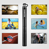 Rockbros JG-PB-004 lightweight bicycle pump with pressure gauge - black