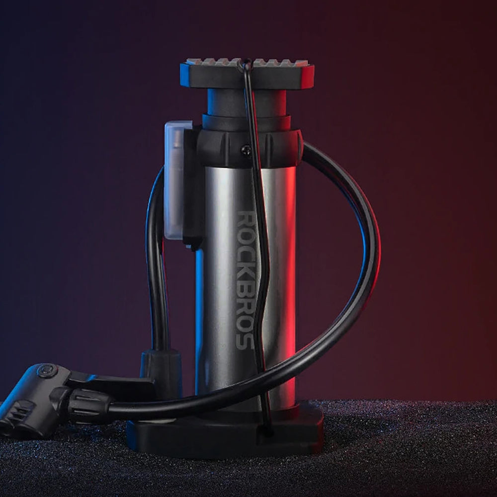 Rockbros 4522L Ultralight Foot Bicycle Pump - Black