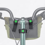 Rockbros W020-1 Foldable Handlebar Bicycle Bag - Green