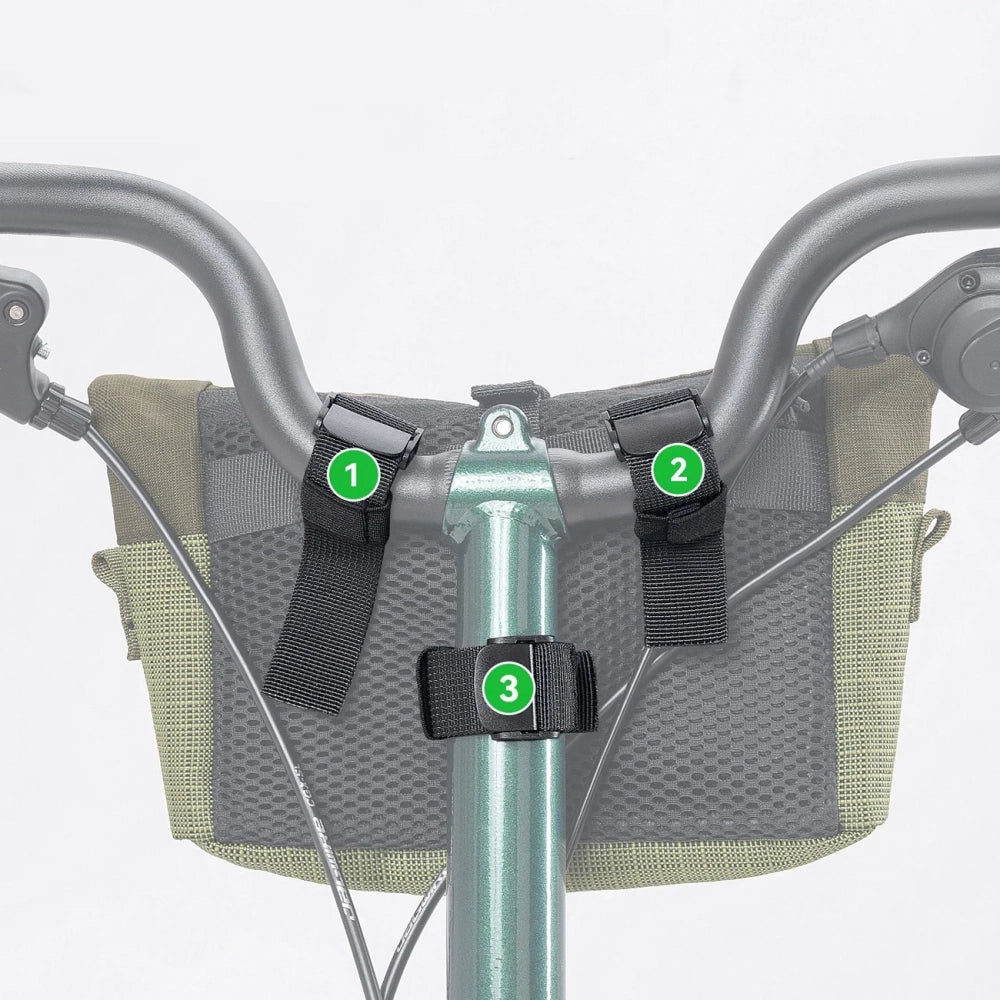 Rockbros W020 Dual-Purpose Front Bag, Bike/Shoulder - Green