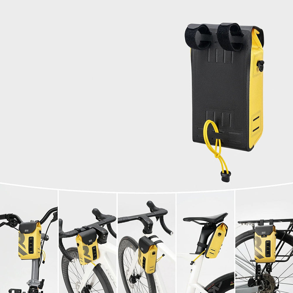 Rockbros AS-160 Waterproof Handlebar Bicycle Bag 1.3L - Yellow