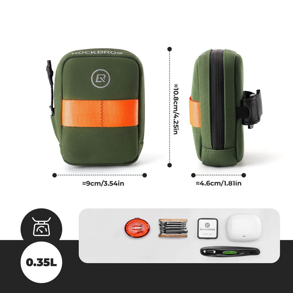 Rockbros F006 bicycle saddle bag 0.35 l - green