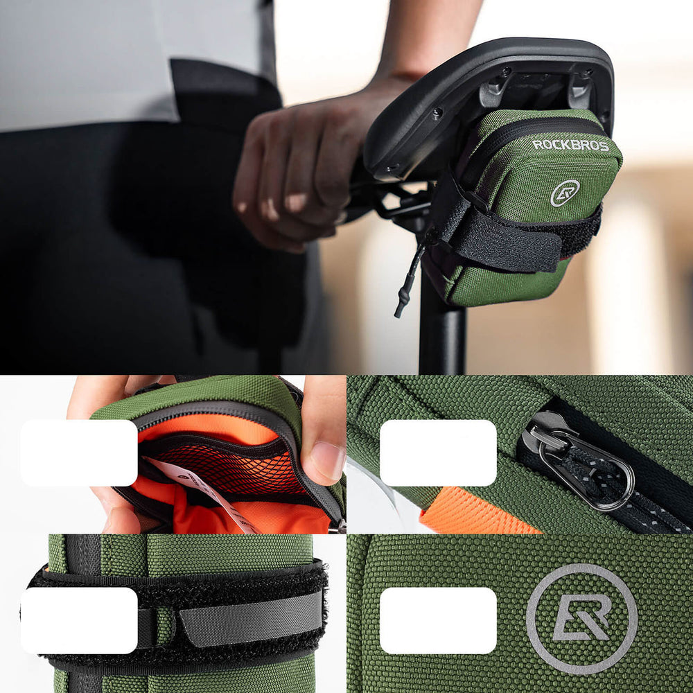Rockbros F006 bicycle saddle bag 0.35 l - green