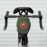 Rockbros C52-2 lightweight saddle bag with 250 mAh lighting - green