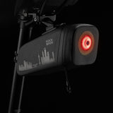 Rockbros AS-141 Lightweight Bicycle Seat Bag with Smart Rear Light - Black
