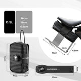 Rockbros P010 0.2L Bike Saddle Bag with 0.6L Bottle Holder - Black