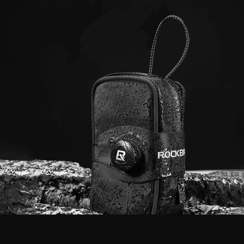 Rockbros P010 0.2L Bike Saddle Bag with 0.6L Bottle Holder - Black