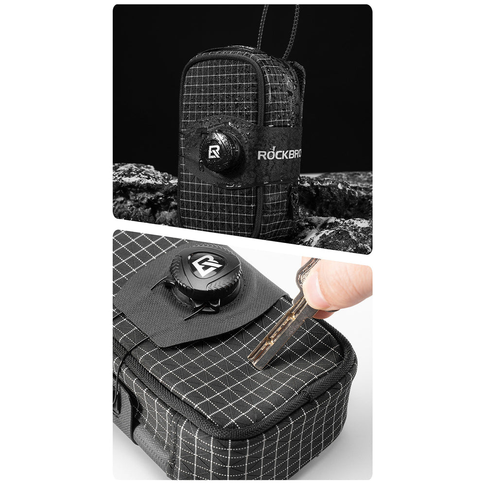 Rockbros P010 multifunktionel sadelpose med flaskeholder - sort