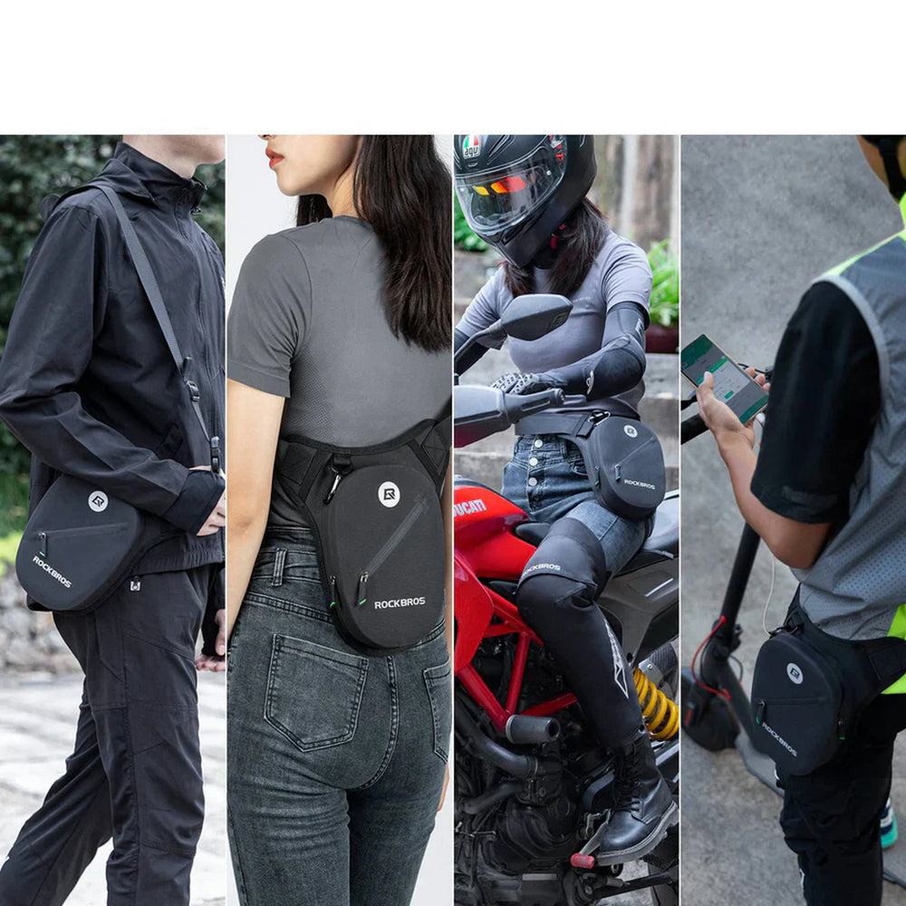 Rockbros AS-081 Motorcycle Thigh or Hip Bag 1L - Black