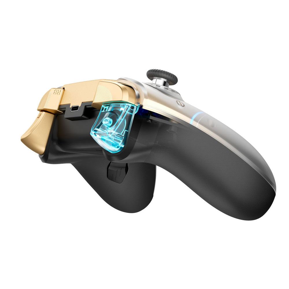 Machenike G5Pro Flagship Wireless Game Controller med Gyro opladning Station og knap kortlægning - sort og guld