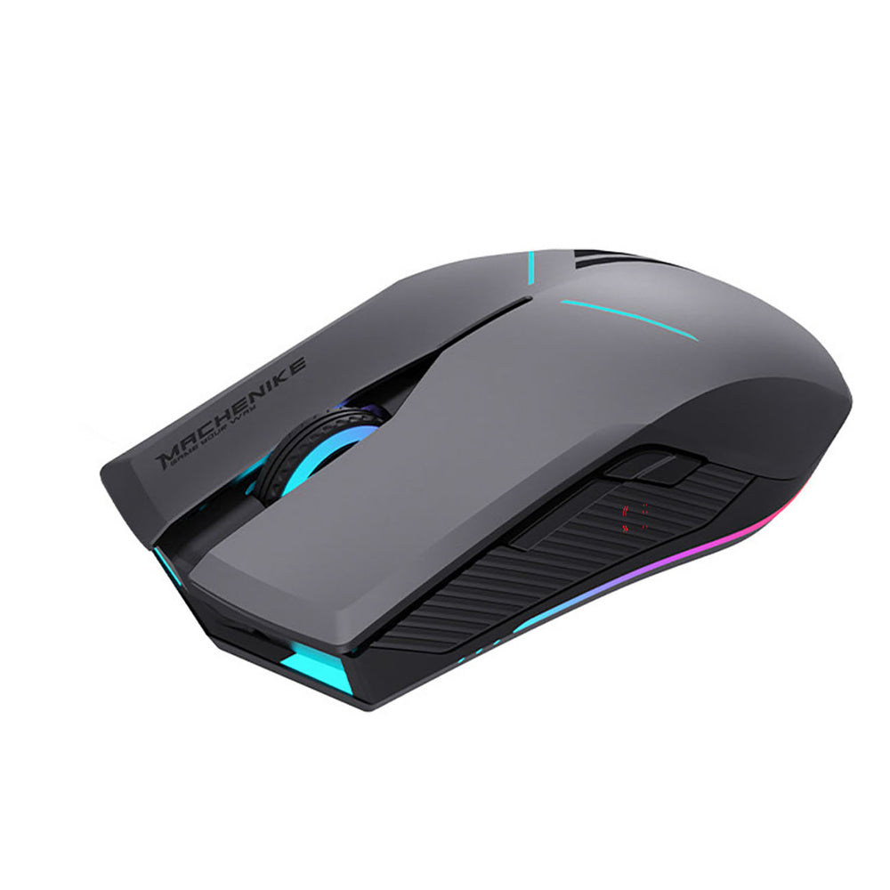 Machenike M721 trådløs spilmus 10000 DPI med RGB baggrundsbelysning - sort