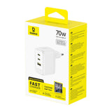 Baseus EnerFill FE22 70W Wall Charger 2 x USB-C + USB-A - White