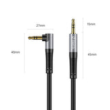 Orico AXW Mini Jack 3.5mm Male to Male Angled Audio Cable 1m - Black