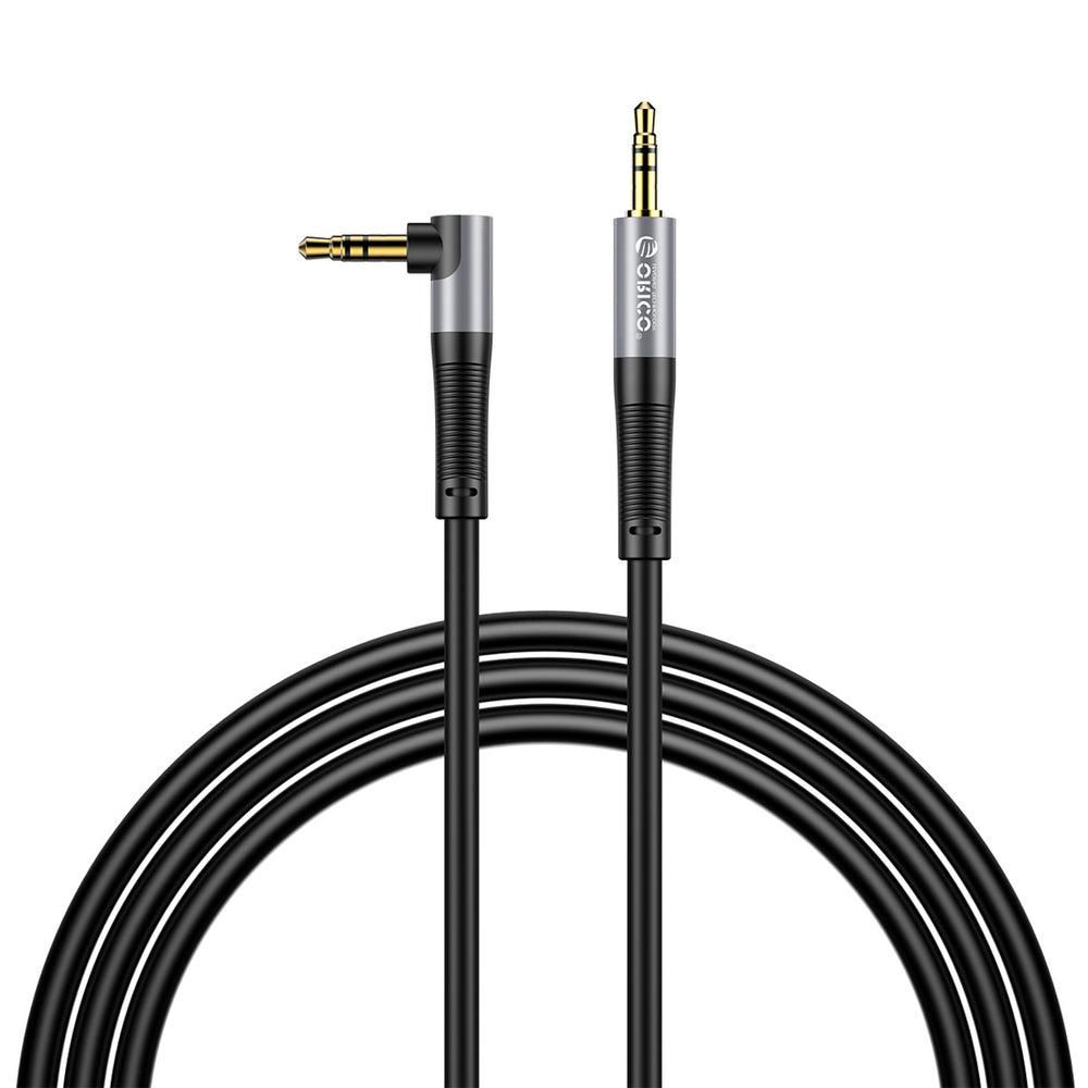 Orico AXW Mini Jack 3.5mm Male to Male Angled Audio Cable 5m - Black