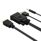 Orico XD-VATH VGA and mini jack 3.5 mm to HDMI Full HD 60 Hz cable with USB power 5 m - black