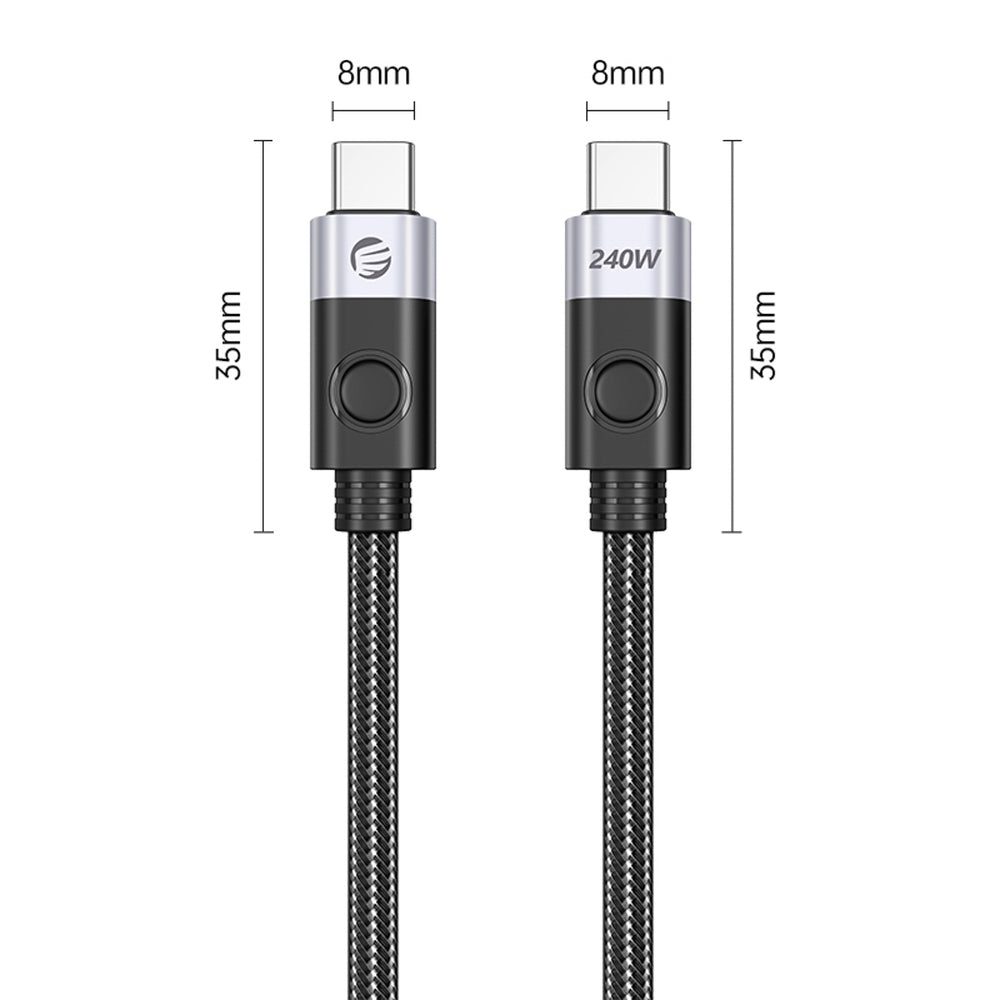 Orico CC240 USB-C to USB-C Cable 240W USB4 40Gb/s 8K 60Hz 0.5m - Black