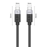 Orico CC240 USB-C to USB-C Cable 240W USB4 40Gb/s 8K 60Hz 0.5m - Black
