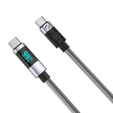 Orico LDC2C USB-C - USB-C PD 100 W Cable with LED Display 480 Mb/s 2 m - 2 pcs - Black