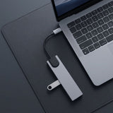 Tech-Protect HB09 USB hub 8in1 TYPE-C + USB-A 3.0 + USB-C 3.0 + HDMI 4K 60HZ + SD/TF + PD100W + RJ45 1000 MB/S - gray